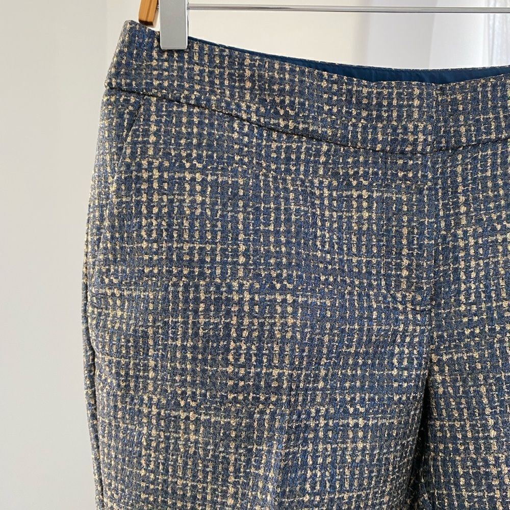 NWT BODEN WOMEN'S METALLIC TWEED BISTRO CROP TROUSERS PANTS, Size US 6R - Picture 3 of 9